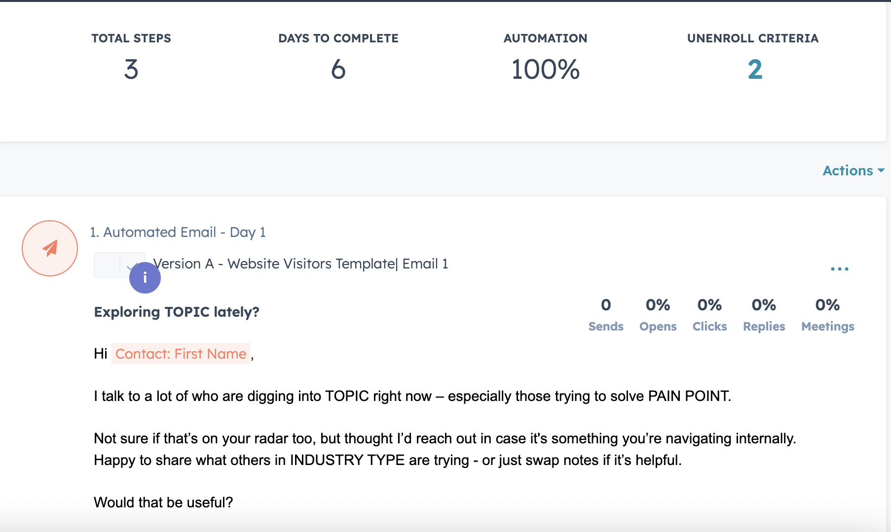 Website Visitors Automated Outreach preview