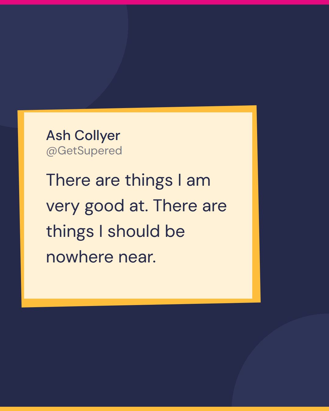Agency organizational structure quote card: Ash Collyer of Forbidden says there are things I am very good at, and there are things I should be nowhere near.