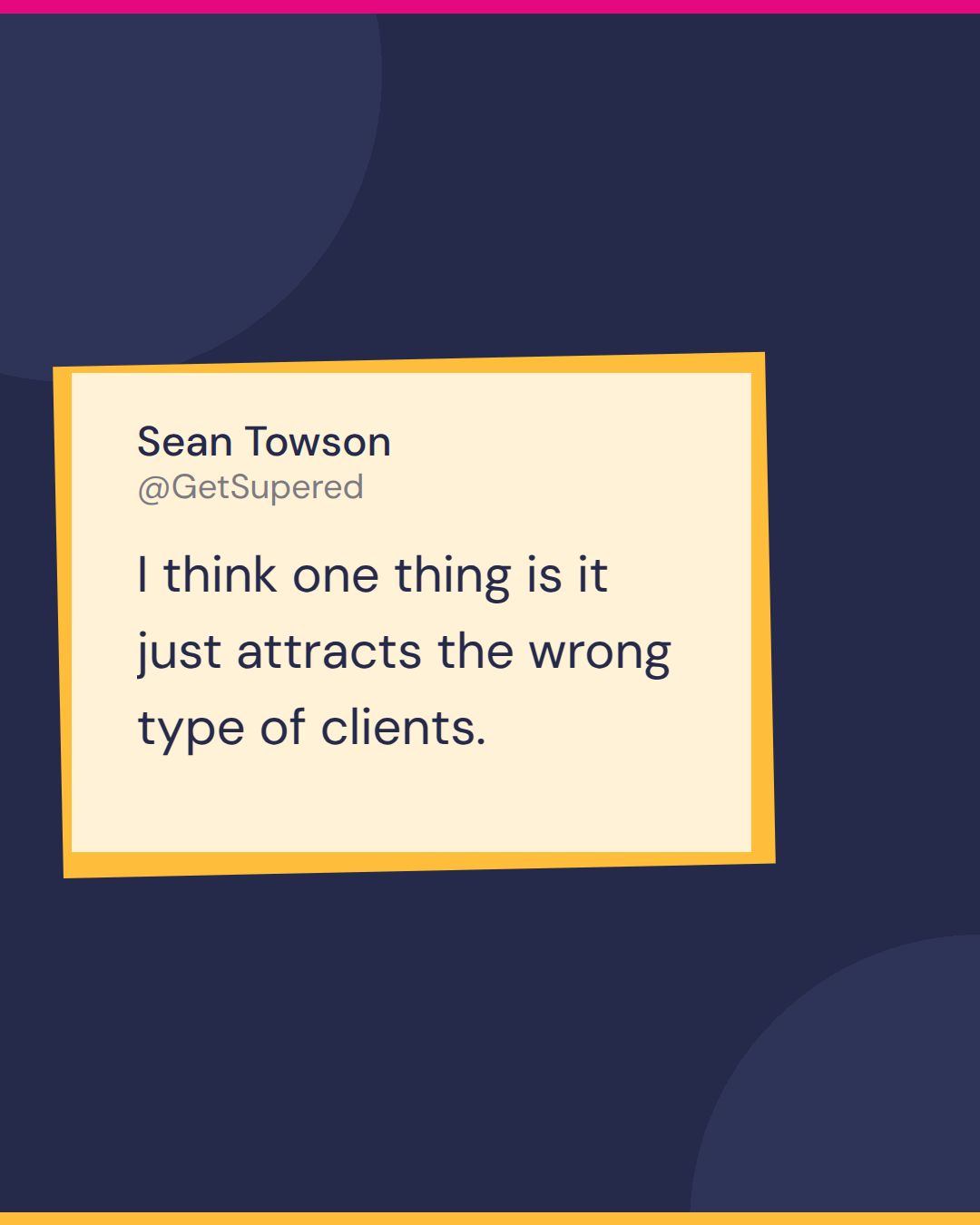 Agency pricing quote card from Fast & Tierious, on the road to an agency retainer model: Sean Towson of Ziply says underpricing attracts the wrong type of clients.