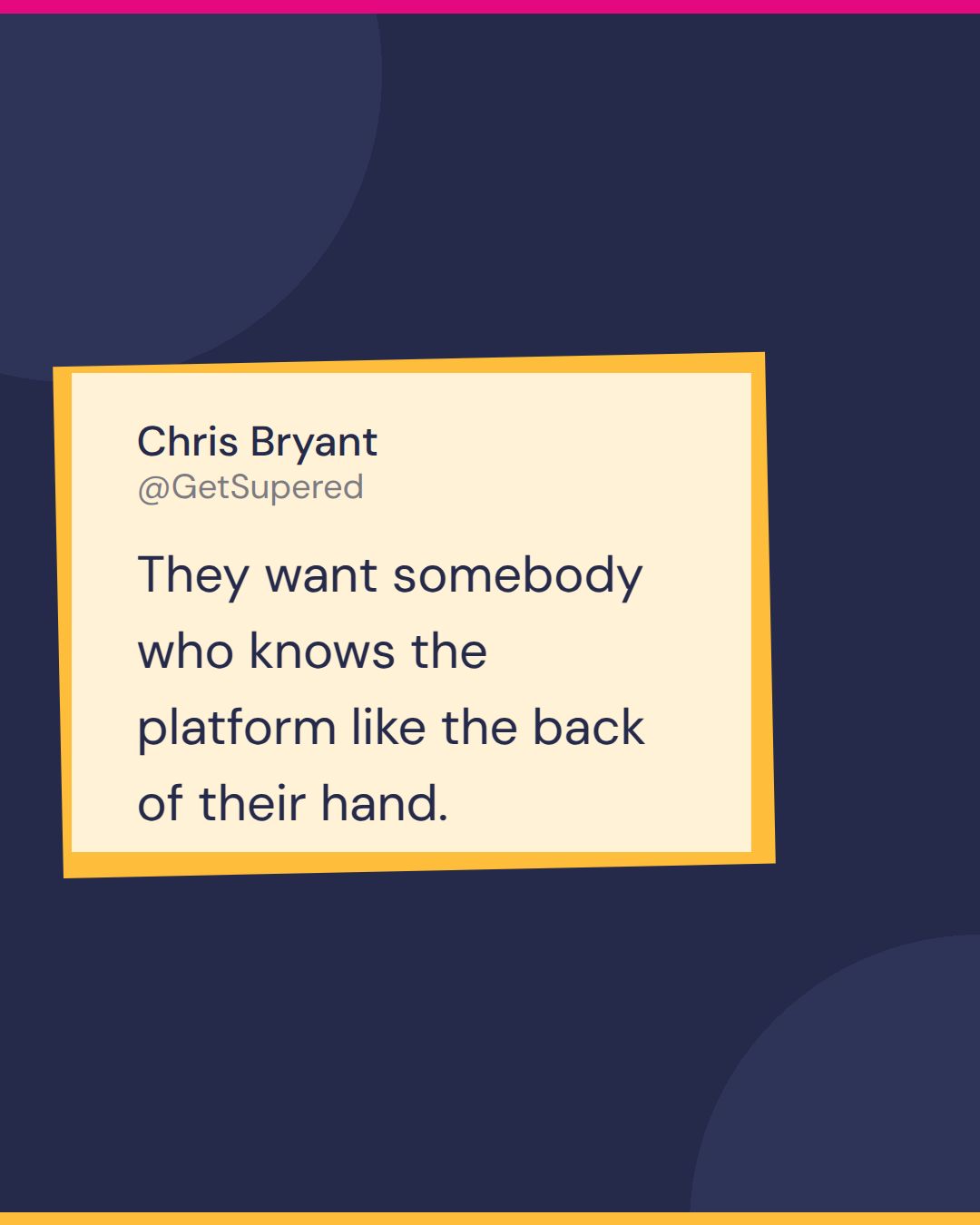 HubSpot consultant quote card from Fast and Tierious: Chris Bryant says they want somebody who knows the platform like the back of their hand.